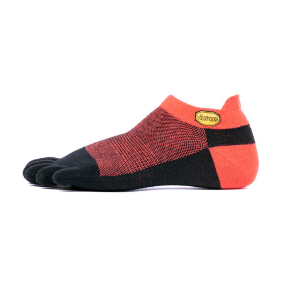 Kırmızı-siyah Vibram 5 Ayak çorap No Show