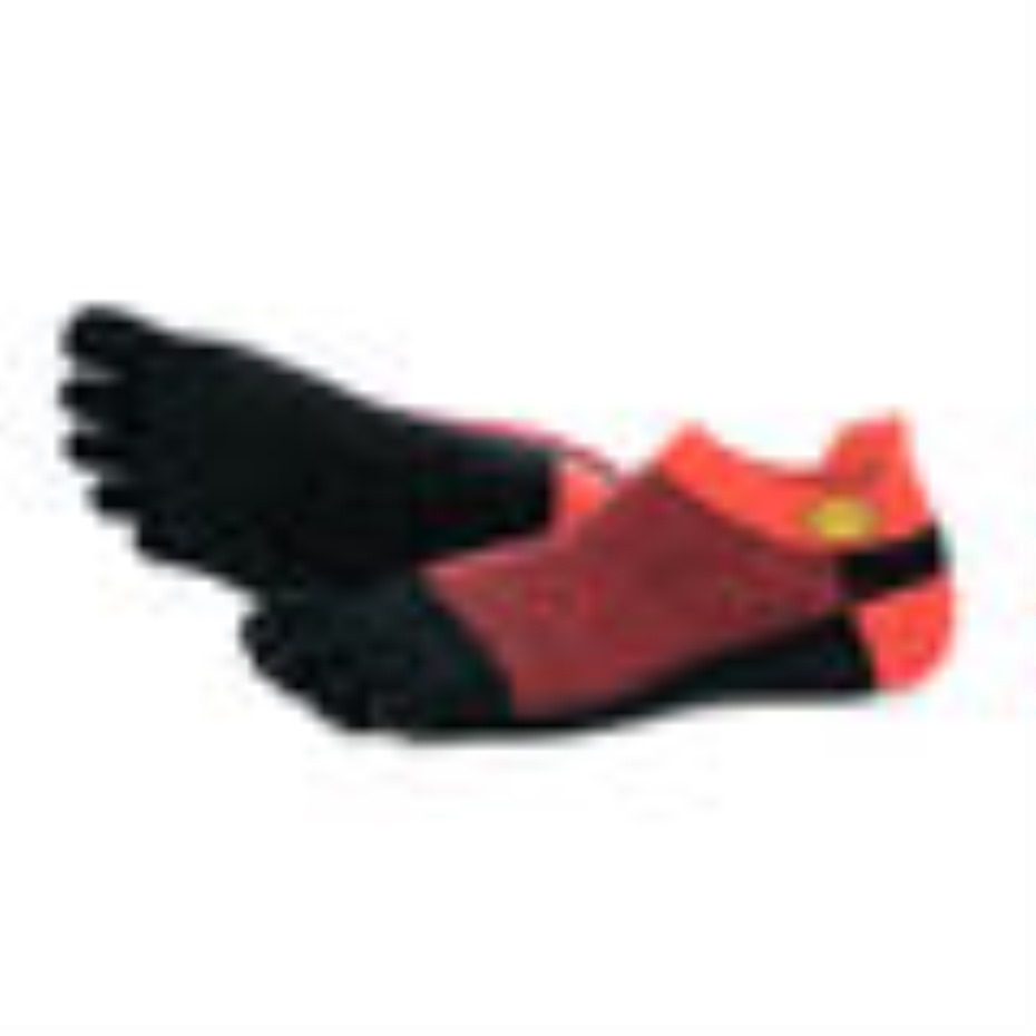 Kırmızı-siyah Vibram 5 Ayak çorap No Show