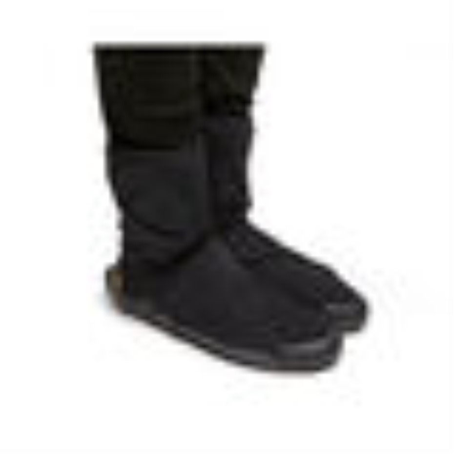 Siyah Furoshiki Doğu Gezgin Klasik Shearling Orta çizme Vibram